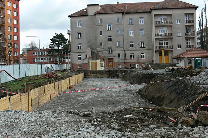 Přestavba Domova Duha v Máchově ulici v Novém Jičíně - 3. dubna 2023.