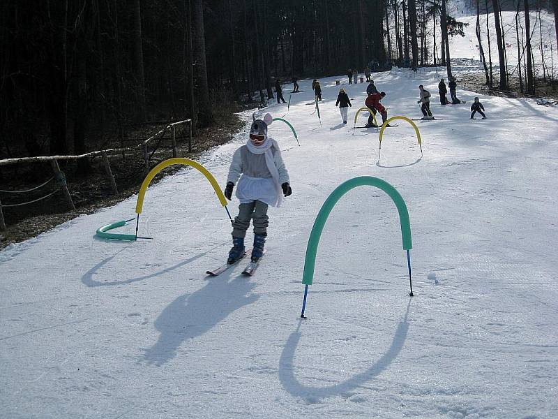 Karneval masek na sněhu prověřil lyžařské schopnosti dětí i dospělých. Pro ty nejmenší zde byly připraveny hry jako slalom, číšník, malování či házení míčků do klobouku.