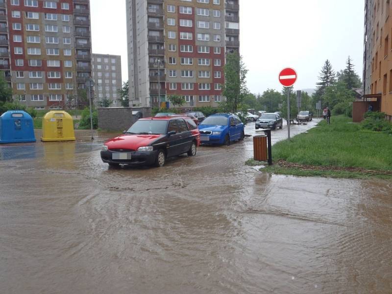 Následky přívalových dešťů na Novojičínsku. Loučka. 