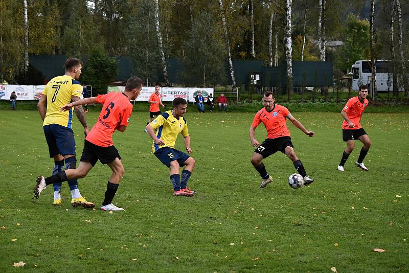 Zápas 9. kola fotbalové I.A třídy, skupiny B, FC Libhošť - SK Horní Suchá 4:3.