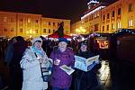 Akce Deníku Česko zpívá koledy na Masarykově náměstí v Novém Jičíně, středa 12. prosince 2018.