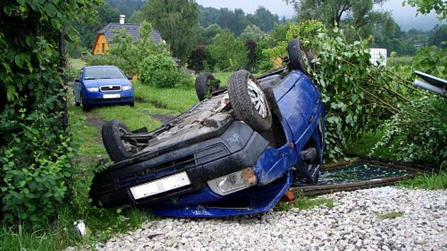 Nehoda ve Štramberku, která se stala 14. června kolem osmnácté hodiny.