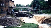 Odry, Loučky a Jakubčovice nad Odrou v červenci 1997.