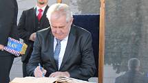 Prezident Zeman při návštěvě a setkání s obyvateli Fulneku.