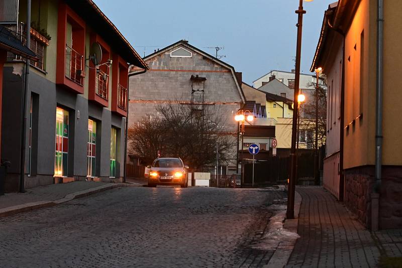 Podvečerní procházka městem Frenštát pod Radhoštěm ve středu 24. února 2021.