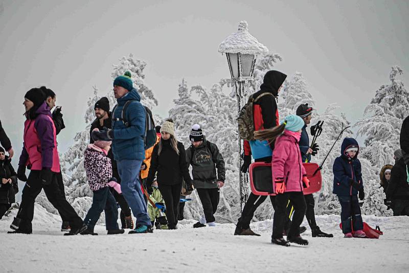 Fotograf Jiří Baran zachytil Pustevny poslední lednovou neděli tak, jak je obvyklé.