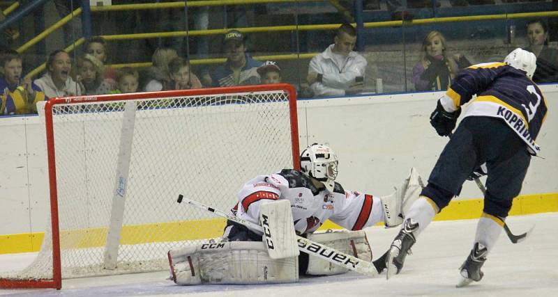 HC Kopřivnice – VSK Technika Brno 3:4 SN (1:1, 1:0, 1:2 – 0:0, 0:1)