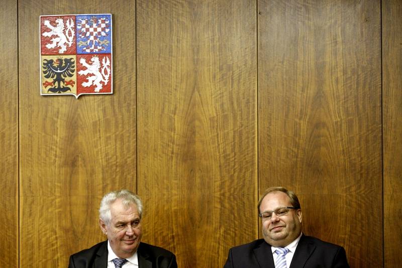 Prezident Zeman při návštěvě a setkání s obyvateli Fulneku. 