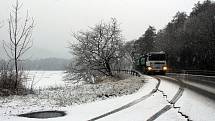 Sníh zasypal ve středu 12. února ráno Odry a okolí tamních rybníků, Bernartice nad Odrou, a stejně jako další místa na Novojičínsku, i samotný Nový Jičín. 