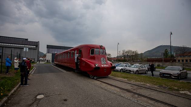 Slovenská strela je unikátní železniční motorový vůz, 4. května 2022 v Kopřivnici.