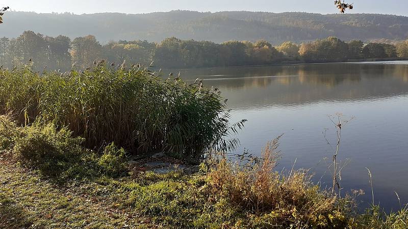 Atmosféra u oderských rybníků je v těchto podzimních dnech kouzelná.