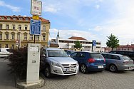 Nový Jičín, výměna parkovacích automatů, květen 2021.