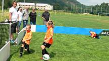 Fotbalové finále Ligy mistrů starších a mladších přípravek začalo v sobotu 26. června 2021 ve sportovním areálu v Jakubčovicích nad Odrou.