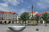 Vizaualizace - výsadba stromů na Masarykově náměstí v Novém Jičíně. Foto: se souhlasem města Nový Jičín