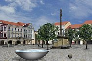 Vizaualizace - výsadba stromů na Masarykově náměstí v Novém Jičíně. Foto: se souhlasem města Nový Jičín