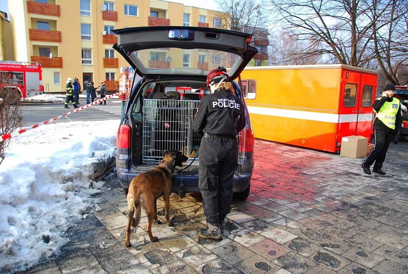 V panelovém domě ve Frenštátě pod Radhoštěm došlo k výbuchu plynu a následnému požáru.