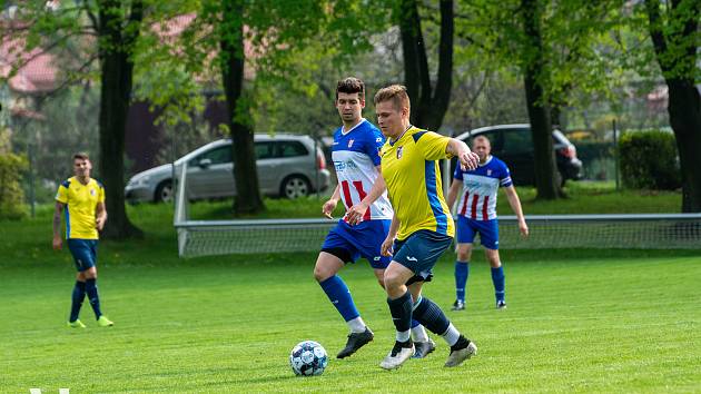 Zápas 21. kola fotbalové I.A třídy, skupiny B, Libhošť - Baník Albrechtice 1:1. 