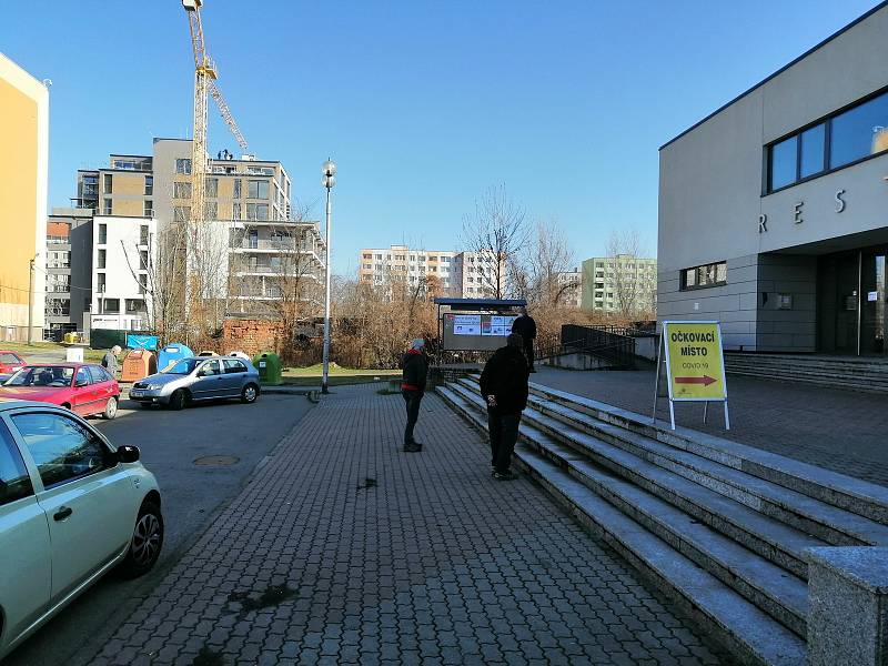 Očkovací centrum v Hodoníně.