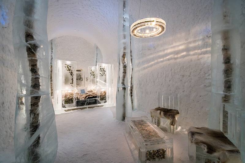 Ice hotel Jukkasjarvi nedaleko Kiruny.