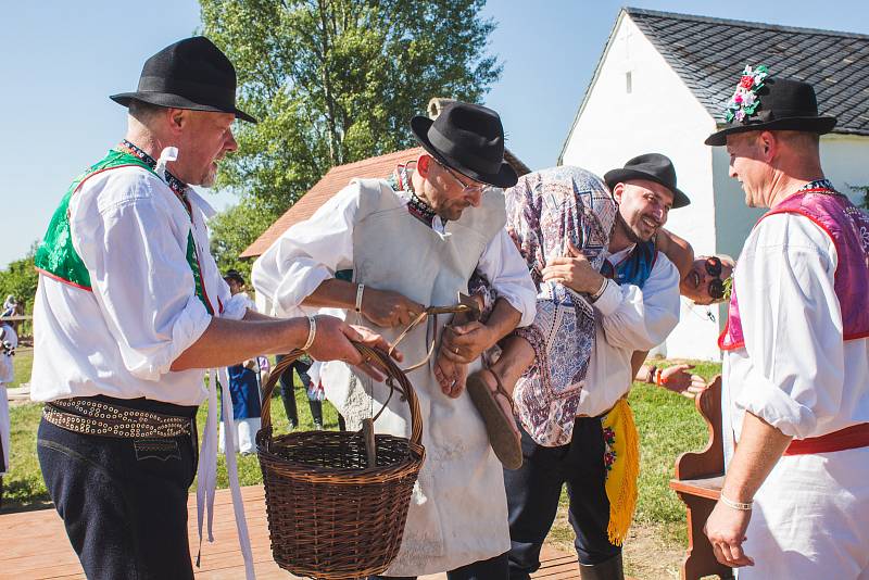 Pořad Já sa budu vydávati, který byl součástí Mezinárodního folklorního festivalu ve Strážnici. Soubory jej sehrály v areálu skanzenu.