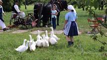 Dožínky ve skanzenu jsou ve Strážnici již tradiční folklorní akcí.