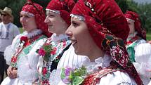 Strážnice o víkendu žila třiasedmdesátým folklorním festivalem. Jak slaví své hody, přijeli do Strážnice předvést krojovaní z Vracova.