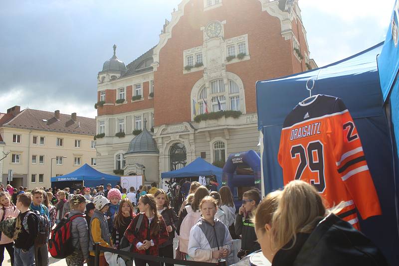 NHL Global Fan Tour na hlavním náměstí v Hodoníně.