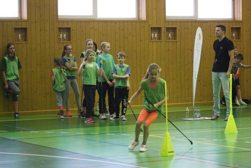 Odměnu za svou aktivitu v projektu Sazka Olympijský víceboj získala základní škola ve Velké nad Veličkou. Žáci si mohli zkusit trénink s olympioniky.