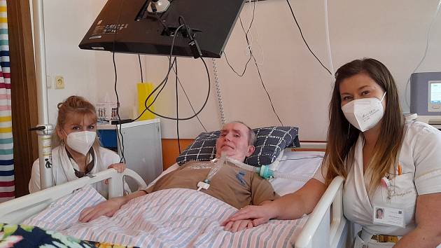 O věčně pozitivně naladěného Libora Skřivánka se starají na Oddělení následné intezitvní péče brněnské nemocnice SurGal