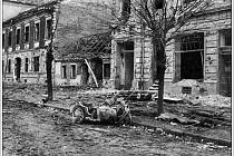 Následky bombardování Hodonína z 20. listopadu 1944.