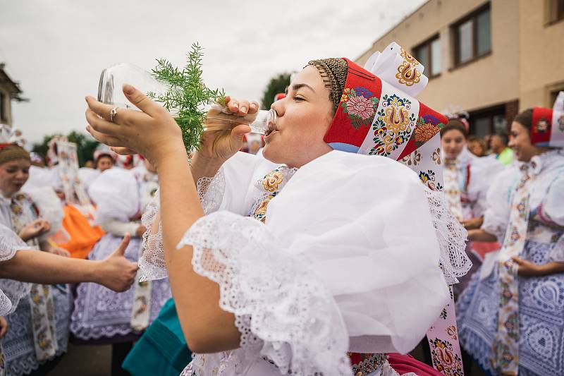 Při hodech v Dolních Bojanovicích měli chlapci i děvčata z místní chasy na starosti zábavu.