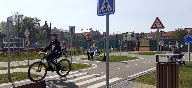 Okresní kolo dopravní soutěže mladých cyklistů. v Kyjově.