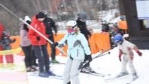 Start lyžařské sezony začátkem února ve Skiareálu Filipov u Javorníku.