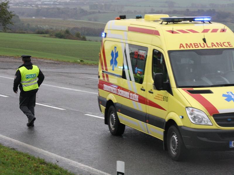 Cvičení hasičských sborů, policie a rychlé záchranné služby ve Strážovicích.