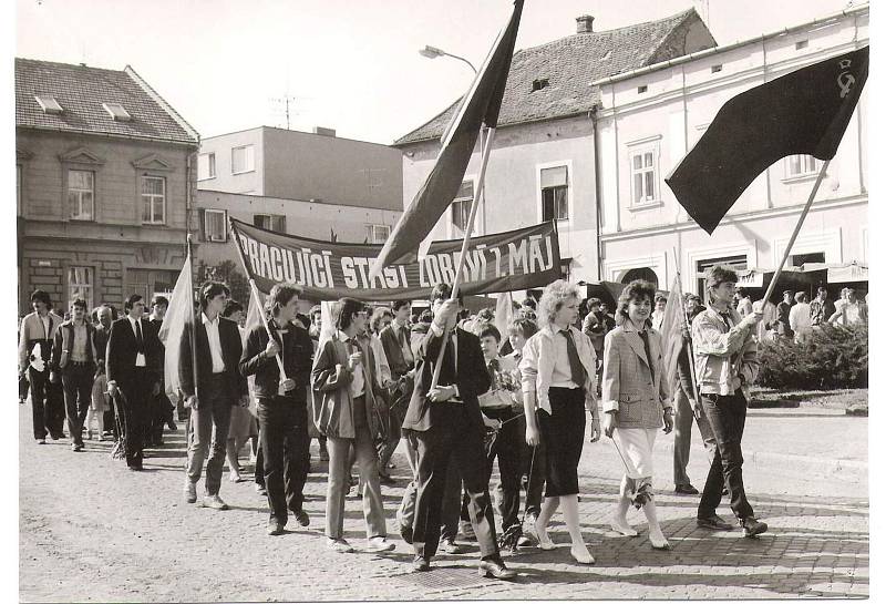 Prvomájové oslavy ve Strážnici.