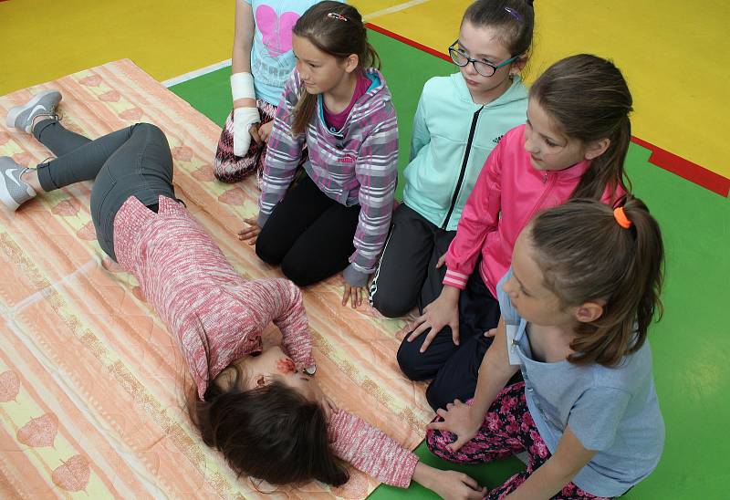 Děti ze základních škol Hodonínska a Břeclavska si ve čtvrtek vyzkoušely, jak zvládají první pomoc a ošetřování běžných poranění. Účastníci Okresní soutěže hlídek mladých zdravotníků rozdělení do týmů postupovali po jednotlivých stanovištích, kde plnili ú