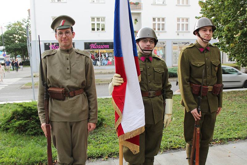 Pietní akt v Hodoníně u příležitosti osmdesáti let od úmrtí prvního československého prezidenta Tomáše Garrigua Masaryka.