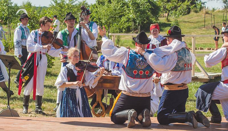 Pořad Já sa budu vydávati, který byl součástí Mezinárodního folklorního festivalu ve Strážnici. Soubory jej sehrály v areálu skanzenu.