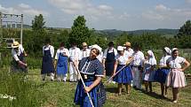 Tradiční kosení a vystoupení folklorních souborů v Nové Lhotě.