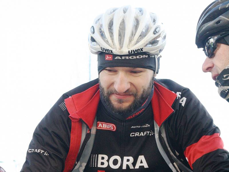 Známý český cyklista Jan Bárta se na na konci roku 2015 v Kyjově zúčastnil tradiční silvestrovské vyjížďky. 