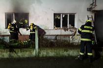 Páteční požár ve Veselí nad Moravou, při kterém zahynul muž.