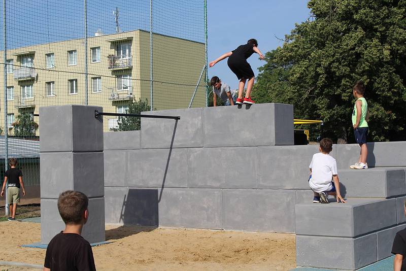 Otevření prvního parkourového hřiště v hodonínském okrese, na městském stadionu v Kyjově.