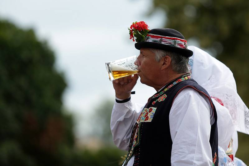 Kyjovské dožínky jsou tradiční folklorní akcí. Průvod v tradičních krojích prošel městem s několika zastávkami za doprovodu dechové hudby.