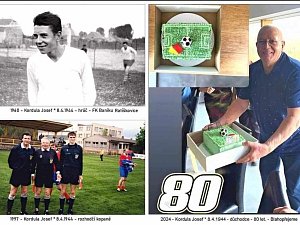 Bývalý fotbalový rozhodčí, delegát a funkcionář Josef Kordula oslavil v pondělí 8. dubna osmdesáté narozeniny.