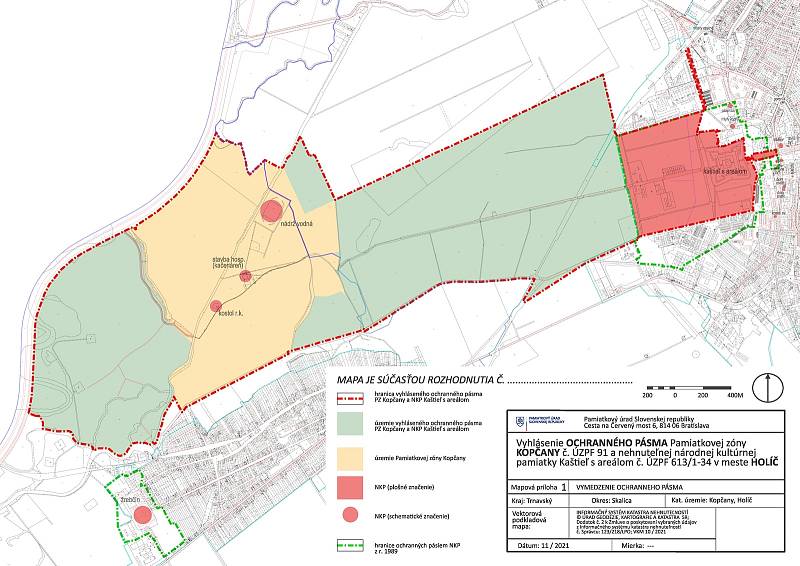 Ochranné pásmo památek mezi Holíčem a Kopčany.