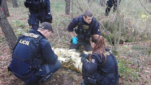 Desítky policistů hledaly pohřešovaného muže ve vracovském lese na Hodonínsku. S pátráním pomáhal i vrtulník. Našli ho na druhý den podchlazeného a zmateného.