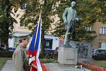Pietní akt v Hodoníně u příležitosti osmdesáti let od úmrtí prvního československého prezidenta Tomáše Garrigua Masaryka.