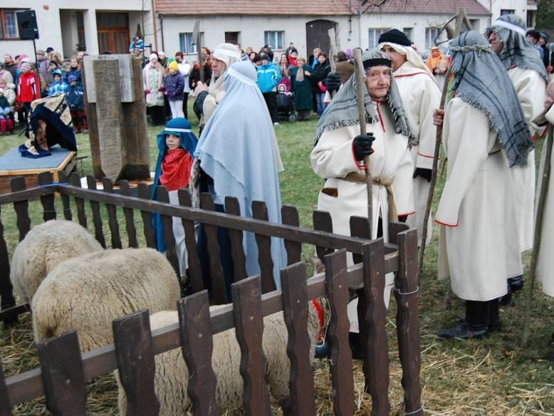 Živý betlém se v Miloticích koná jednou za dva roky. Tentokrát byl teprve potřetí.