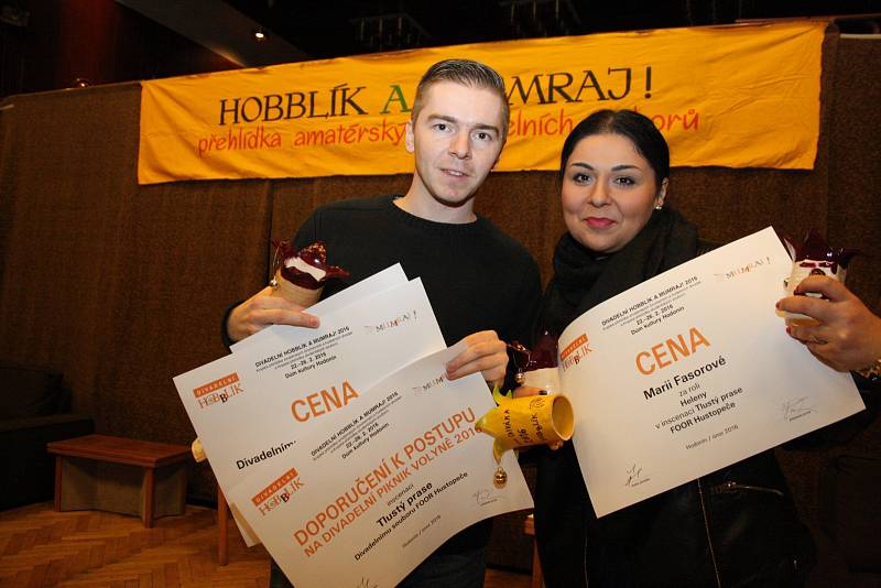 Slavnostní vyhlašování výsledků letošních přehlídek Hobblík a Mumraj v Hodoníně.