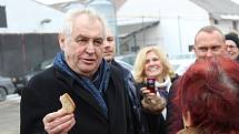 Prezident Miloš Zeman na návštěvě Hodonínska. Ilustrační foto.